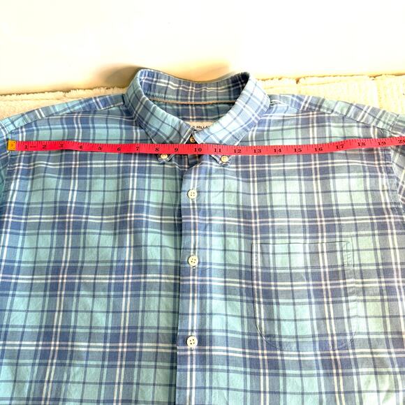 Peter Millar Blue Plaid Button Down Long Sleeve Shirt Size XL Casual Career - Picture 5 of 10